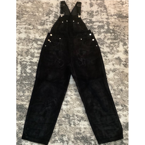 St. John's Bay Pants - Ladies overalls NWT black Corduroy, silver color hardware petite sizes M,L